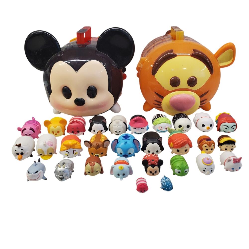 Disney Tsum Tsum Mickey Mouse Tigger Stack n Display Storage Bundle